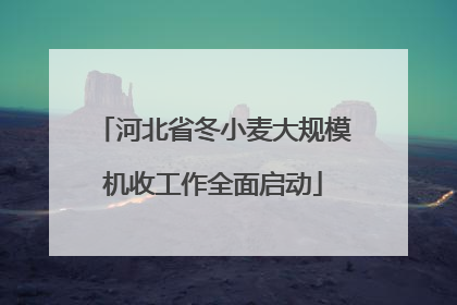 河北省冬小麦大规模机收工作全面启动