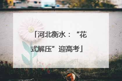 河北衡水：“花式解压”迎高考