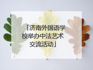 济南外国语学校举办中法艺术交流活动