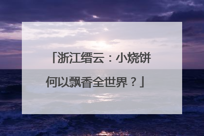 浙江缙云：小烧饼何以飘香全世界？