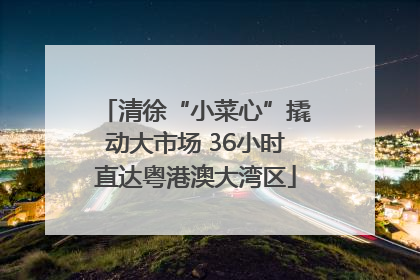 清徐“小菜心”撬动大市场 36小时直达粤港澳大湾区