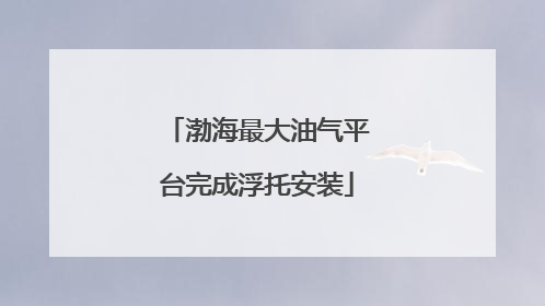 渤海最大油气平台完成浮托安装