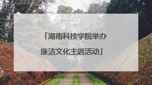 湖南科技学院举办廉洁文化主题活动