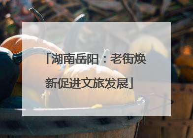湖南岳阳：老街焕新促进文旅发展
