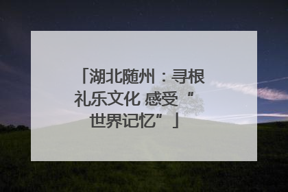 湖北随州：寻根礼乐文化 感受“世界记忆”