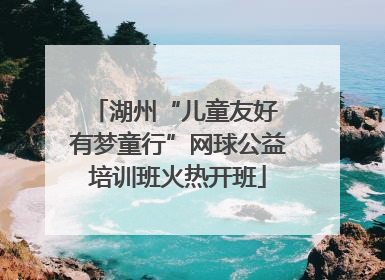 湖州“儿童友好 有梦童行”网球公益培训班火热开班