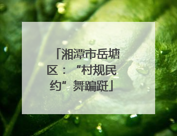 湘潭市岳塘区：“村规民约”舞蹁跹