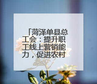 菏泽单县总工会：提升职工线上营销能力，促进农村电商经济发展
