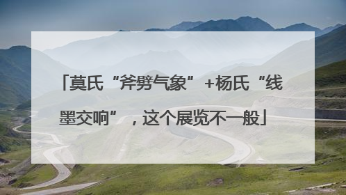 莫氏“斧劈气象”+杨氏“线墨交响”，这个展览不一般