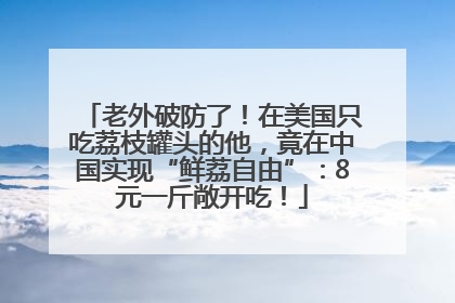 老外破防了！在美国只吃荔枝罐头的他，竟在中国实现“鲜荔自由”：8元一斤敞开吃！