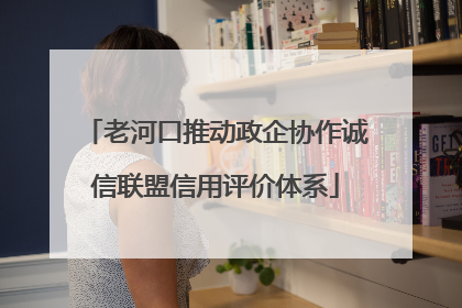 老河口推动政企协作诚信联盟信用评价体系