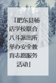 肥东县杨店学校联合八斗派出所举办安全教育志愿服务活动