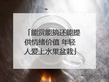 能赏能摘还能提供情绪价值 年轻人爱上水果盆栽