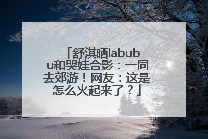 舒淇晒labubu和哭娃合影：一同去郊游！网友：这是怎么火起来了？