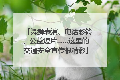 舞狮表演、电话彩铃、公益短片……这里的交通安全宣传很精彩