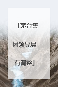 茅台集团领导层有调整