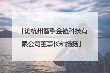 访杭州智擎金链科技有限公司董事长和扬扬