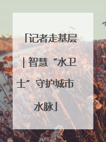 记者走基层｜智慧“水卫士”守护城市水脉