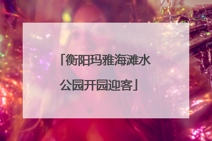 衡阳玛雅海滩水公园开园迎客