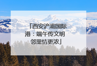 西安浐灞国际港：端午传文明 邻里情更浓