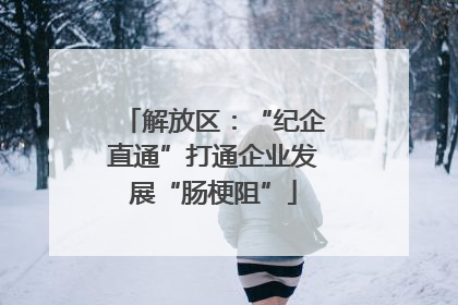 解放区：“纪企直通”打通企业发展“肠梗阻”