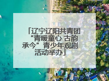 辽宁辽阳共青团“青暖童心 古韵承今”青少年观剧活动举办