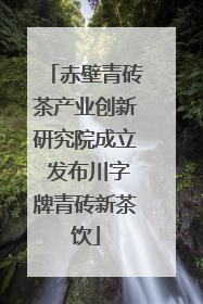 赤壁青砖茶产业创新研究院成立 发布川字牌青砖新茶饮