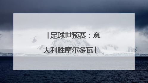 足球世预赛：意大利胜摩尔多瓦