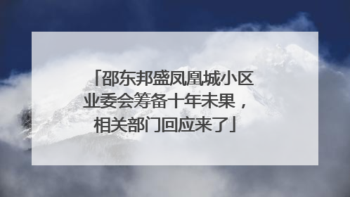 邵东邦盛凤凰城小区业委会筹备十年未果，相关部门回应来了