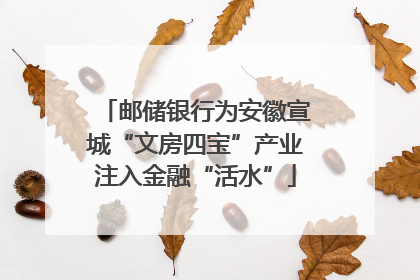 邮储银行为安徽宣城“文房四宝”产业注入金融“活水”