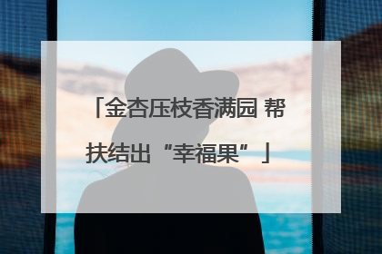 金杏压枝香满园 帮扶结出“幸福果”