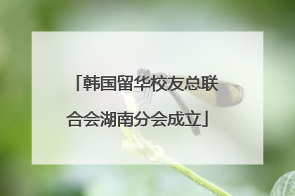 韩国留华校友总联合会湖南分会成立