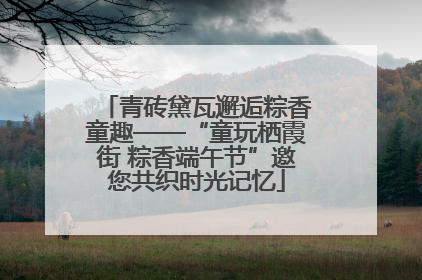 青砖黛瓦邂逅粽香童趣——“童玩栖霞街 粽香端午节”邀您共织时光记忆