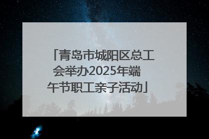 青岛市城阳区总工会举办2025年端午节职工亲子活动