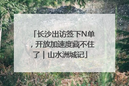 长沙出访签下N单，开放加速度藏不住了｜山水洲城记