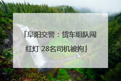 阜阳交警：货车组队闯红灯 28名司机被拘
