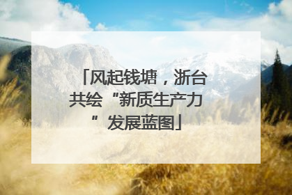 风起钱塘，浙台共绘“新质生产力”发展蓝图