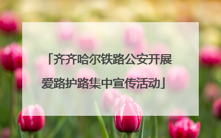 齐齐哈尔铁路公安开展爱路护路集中宣传活动