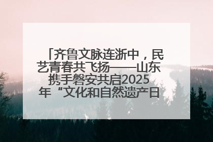齐鲁文脉连浙中，民艺青春共飞扬——山东携手磐安共启2025年“文化和自然遗产日”系列活动