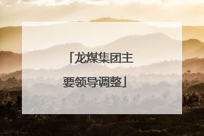 龙煤集团主要领导调整