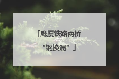 鹰厦铁路两桥“钢换混”