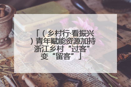 （乡村行·看振兴）青年赋能资源加持 浙江乡村“过客”变“留客”