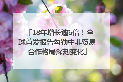 18年增长逾6倍！全球首发报告勾勒中非贸易合作格局深刻变化