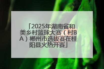 2025年湖南省和美乡村篮球大赛（村BA）郴州市选拔赛在桂阳县火热开赛