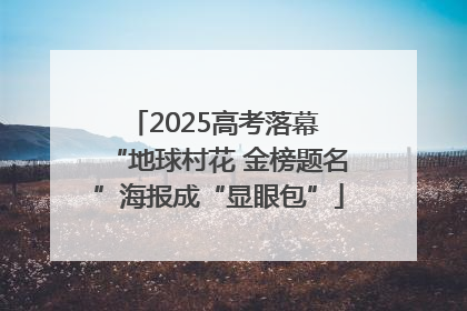 2025高考落幕 “地球村花 金榜题名”海报成“显眼包”