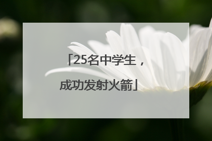 25名中学生，成功发射火箭