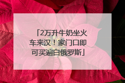 2万升牛奶坐火车来汉！家门口即可买遍白俄罗斯