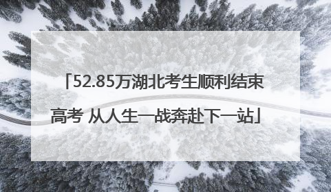 52.85万湖北考生顺利结束高考 从人生一战奔赴下一站